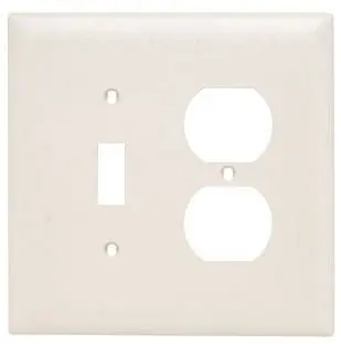 Pass & Seymour TPJ18LA Wall Plate Combination Jumbo Light Almond