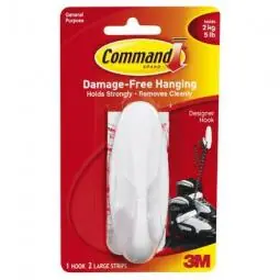 True Value 17083 Command 1.5 x 4 x 1.5-Inch Large Designer Hook TV630176