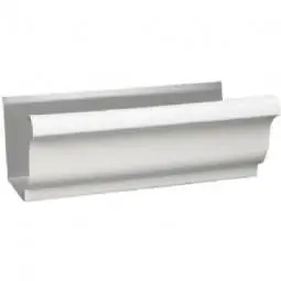 TRUE VALUE 2600600120 K-Style Gutter, White Aluminum, 5-In. x 10-Ft.