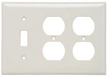 Pass & Seymour SP182LA Wall Plate 3G Combo 1 Toggle Switch / 2 Duplex Receptacle