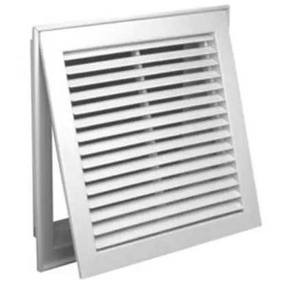 Hart & Cooley 021783 30 x 12 Wall Opening Size White Steel Fixed-Bar Filter Grille 96AFB Series