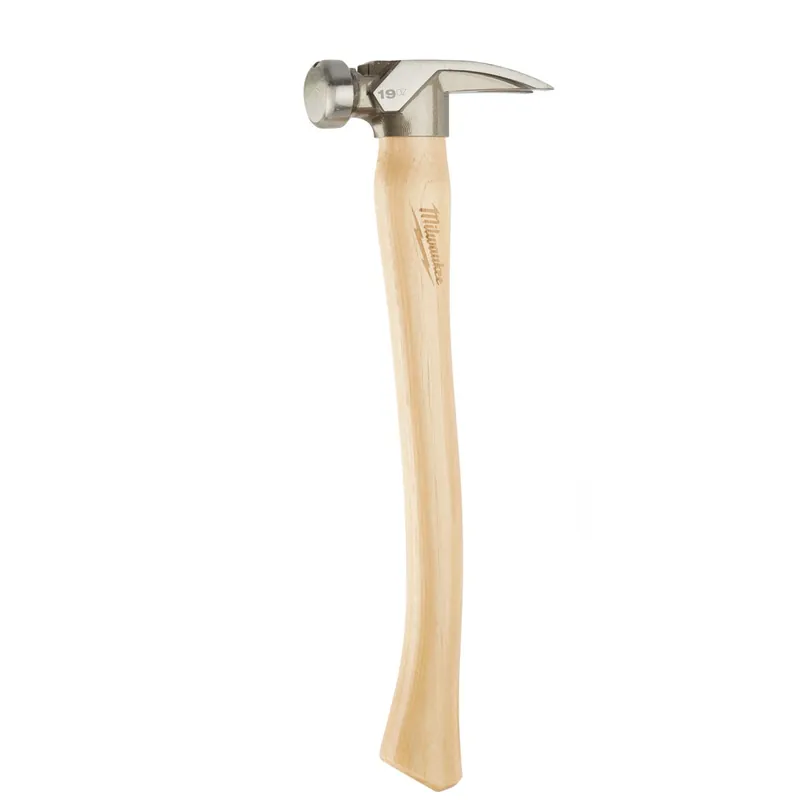 Milwaukee 48-22-9519 Smooth Face Hickory Wood Framing Hammer 19 oz