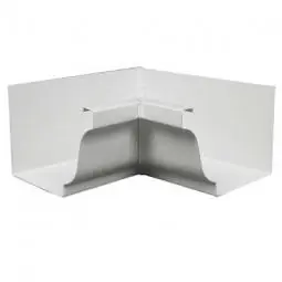 True Value 27201 Gutter Inside Mitre, White Aluminum, 5-In. TV320150