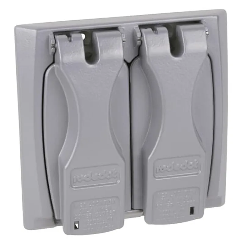 Red Dot 2CCU Universal Flip-Lid Weatherproof Receptacle Cover, 2 Gang