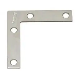 True Value N113-928 4 Pack 2-1/2 X 1/2 Flat Corner Iron With Screws - Zinc Finish