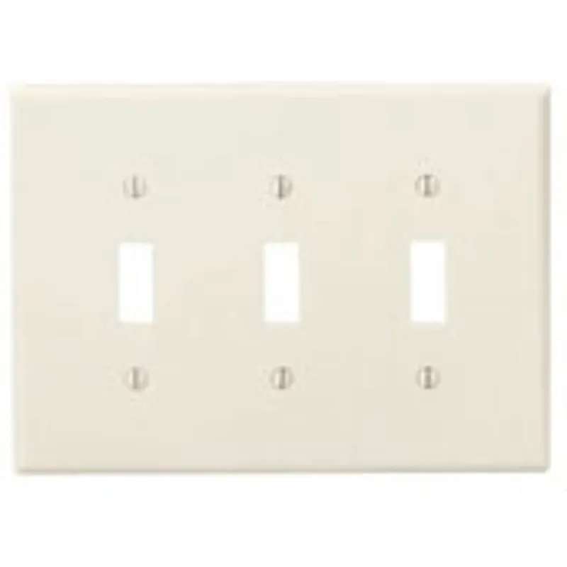 Leviton 80511-T 3-Gang Toggle Device Switch Wallplate Midway Size