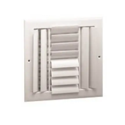 Hart & Cooley 022149 10 x 10 Wall Opening Size White Sidewall/Ceiling Register A614MS Series