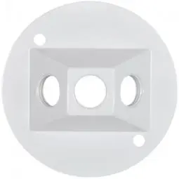 True Value RC-3-N-W White Weatherproof Round Lampholder Cover
