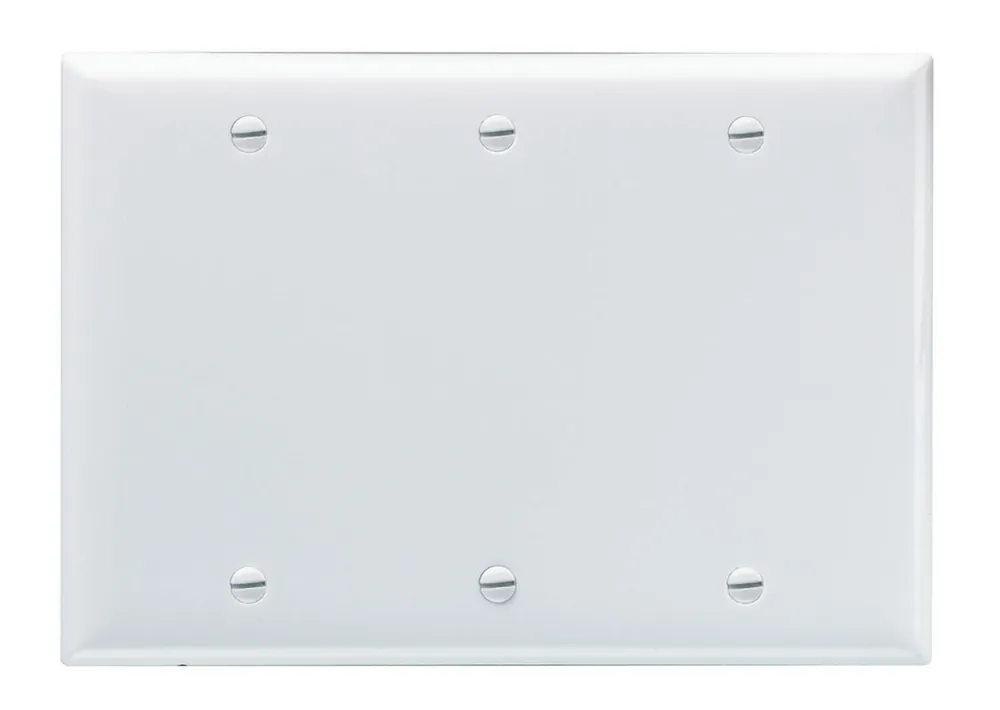 Pass & Seymour SP33LA 3Gang Wall Plate, Blank, Standard - Light Almond