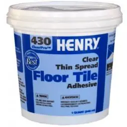 TRUE VALUE 12097 Henry 430 Thin-Spread Floor Tile Adhesive Clear 1-Qt. Replacement MPN