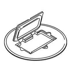 Wiremold 895GFI Brass GFI Carpet Plate