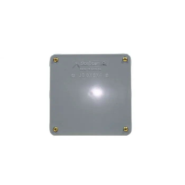 Scepter 077697 PVC Conduit Junction Box with Cover 6 x 6 x 4 in