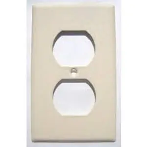 Mulberry 99101 Standard Receptacle Wallplate, 1 Gang, 4-1/2 in H x 2-3/4 in W