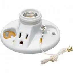 TRUE VALUE 288CC18 Pass & Seymour - Legrand 250-Watt Porcelain Pull Chain Lampholder