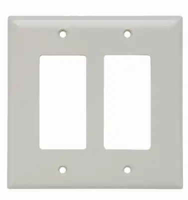 Pass & Seymour SPJ262LA Light Almond 2-Gang Junior Jumbo Wallplate