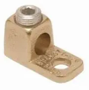 BURNDY KA34 Copper Terminal, 1 Hole, 4/0 AWG (Str)-500 kcmil, 1/2 Stud, 1 Screw