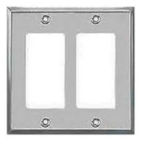 Mulberry 97402 Standard Receptacle Wallplate 2G SAT-SS 4.5 in H x 4.562 in W