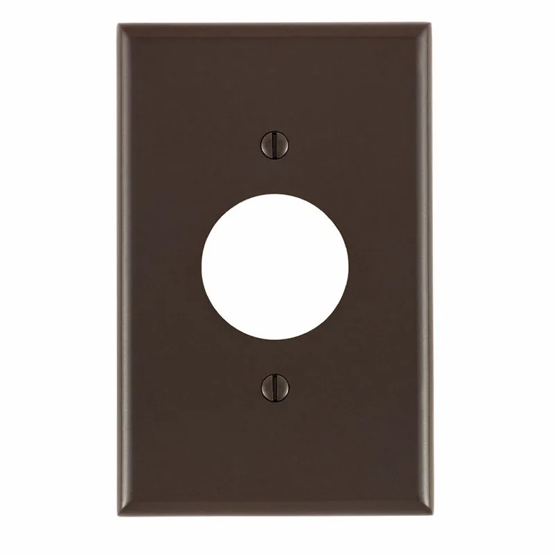 Leviton 80504 1-Gang Single 1.406-Inch Hole Device Receptacle Wallplate, Midway Size, Brown