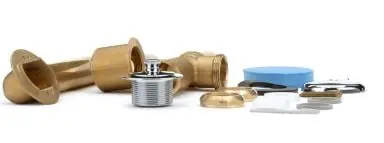 Oatey 227-3 Dearborn Full Kit, Brass Tubular - 17 Ga. Uni-Lift Stopper w/ Chrome Finish