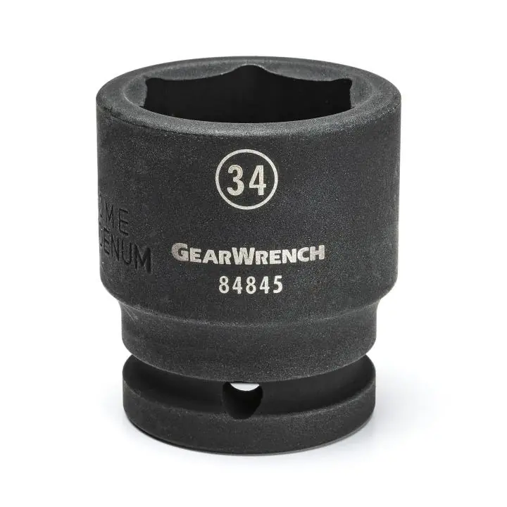 Gearwrench 84854 3/4 Drive 43mm Standard Impact Socket 6 Points
