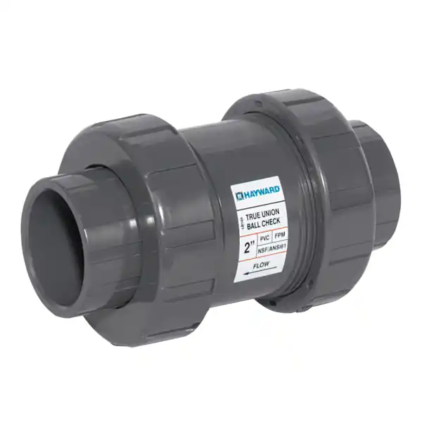 Hayward TC10150ST 1-1/2 PVC True Union Ball Check Valve w/FPM O-Ring