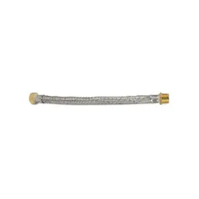 Everflow FTWC-B34-18B FLEXTRON 18 SS Braided Water Htr Connec 3/4 FIP x 3/4 MIP NSF/cUPC