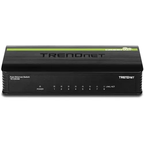 TRENDnet TE100-S8 8-Port 10/100 Mbps GREENnet Switch