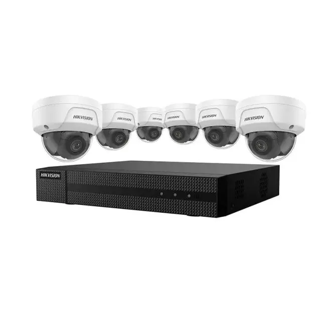 Hikvision EKI-K82D46 Value Express 7-Piece Kit, (1) ERI-K108-P8 4K 8-PoE Port NVR, (6) ECI-D24F2 4MP Cameras, 2.8mm Lens