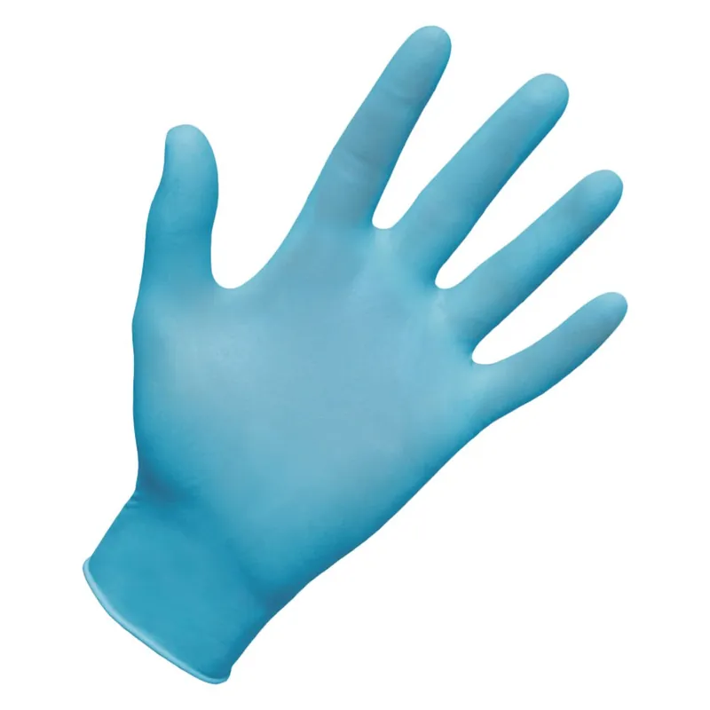 SAS Safety 6608 Derma-Lite Disposable Glove Large Nitrile Textured Grip Powdered Blue 100 per box