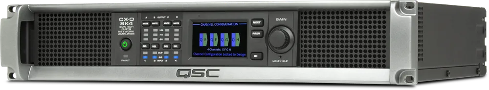 QSC CX-Q8K4 Q-SYS 4-Channel Network Amplifier with Mic/Line Inputs 8000W
