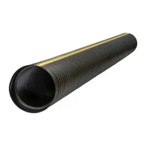 Prinsco 18WT20NP 18X20' Culvert Dual Wall Integral Bell Pipe Non-Perforated