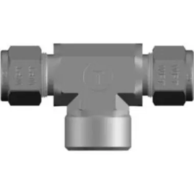 TYLOK INTERNATIONAL INC B-8-DTTF-6 Brass 1/2 CBC Tube x 1/2 CBC Tube x 3/8 FNPT Tee