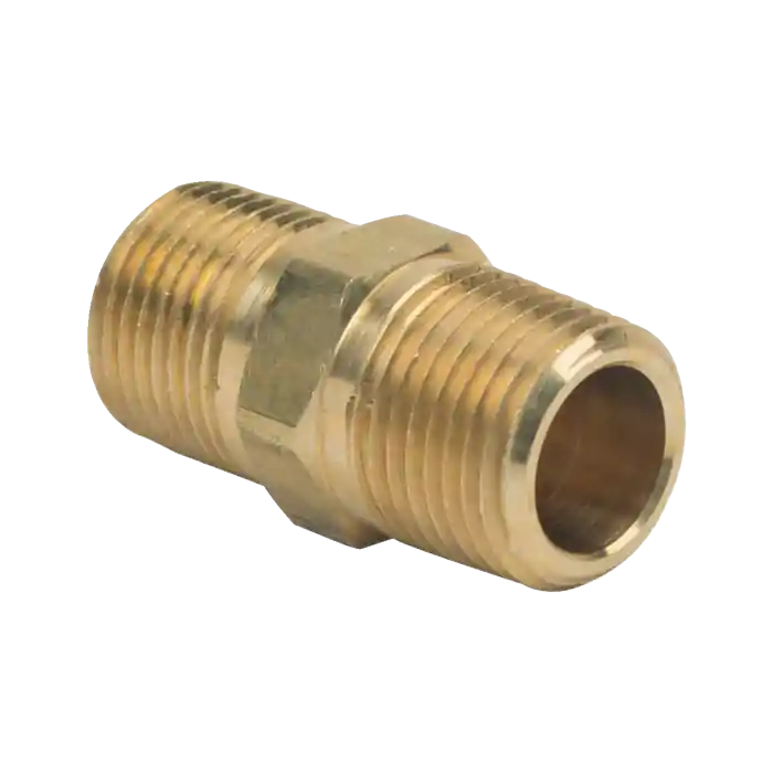 BrassCraft PHN-4 MIP Hex Pipe Nipple 1/4 in. Brass Fittings