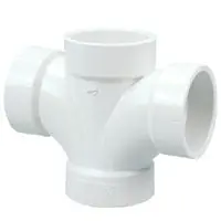 NIBCO INC K270450 4835 2 HUB DOUBLE SANITARY TEE PVC