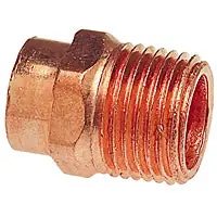Nibco 9030880 Copper Adapter, Solder Pressure 604R, 5/8 inch x 1/2 inch, C x M