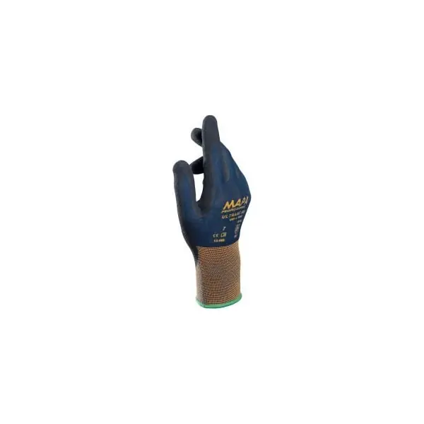 MAPA Professional 500411 Ultrane 500 Grip & Proof Nitrile Palm Coated Gloves, Lt Weight, 1 Pair, 500411