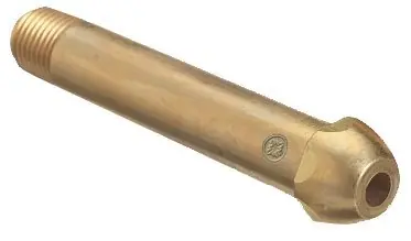 Western Enterprises 69-SF Regulator Inlet Nipple, Oxygen, 1/4 in (NPT), 3 in L