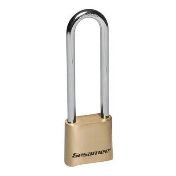 CCL K440 Sesamee Long-Shackle Combination Lock 4-Dial Brass