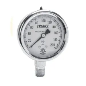Trerice D82LFB4002LA600 4 SS Case Pressure Gauge