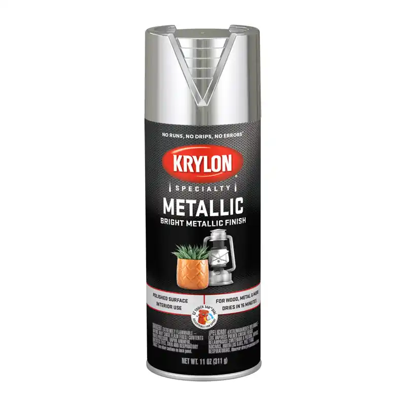 Krylon K01401777 Metallic Paint 11 oz Aerosol Can Bright Silver
