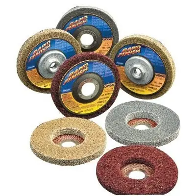 Norton 66261023946 Bear-Tex Rapid Blend NEX Aluminum Oxide Fine Grit Non-Woven Depressed Center Disc