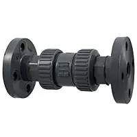 NIBCO INC MA802AA F45BC-V 1 FLG TU BALL CK FKM PVC