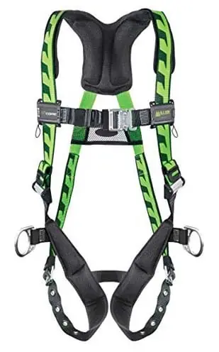 Honeywell AC-QC2/3XLGN AirCore Full-Body Harness, Steel Stand-Up Back D-Ring, 2X/3X, Quick-Connect Straps