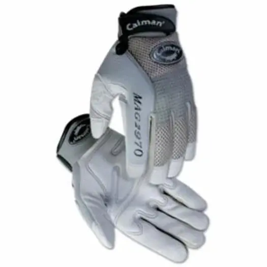 Caiman 2970-M Deerskin Padded Palm Knuckle Protection Mechanics Gloves Medium
