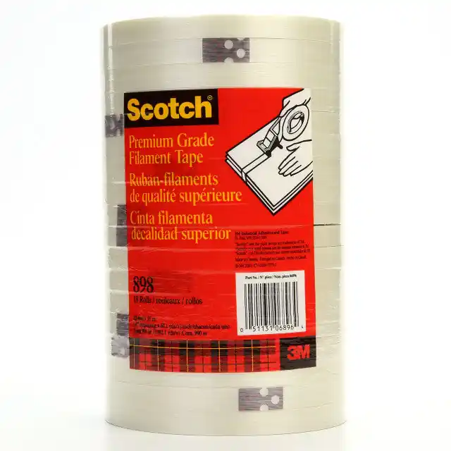 3M 7000028929 Filament Tape 898 0.47 in x 60 yd 380 lb/in Strength REPLACEMENT MPN