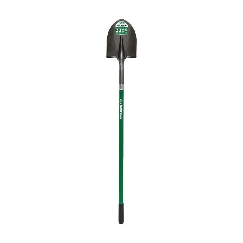 Seymour 49430 16 Gauge #2 Green Fiberglass Round Point Shovel