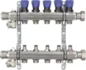 Viega 16400 1-1/4 x 1, Union x FPT, 100 PSI, 304 Stainless Steel, 2-Port, Heating and Cooling Manifold with Shut-Off/Balancing Valve/Air Bleeder/Mounting Bracket