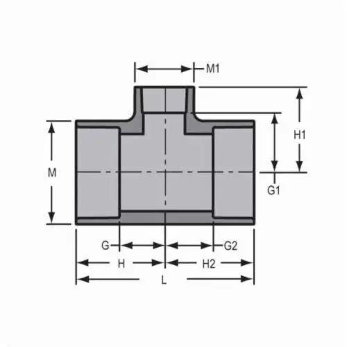 Spears 801-582C 8X4 CPVC Reducing Tee Socket SCH80
