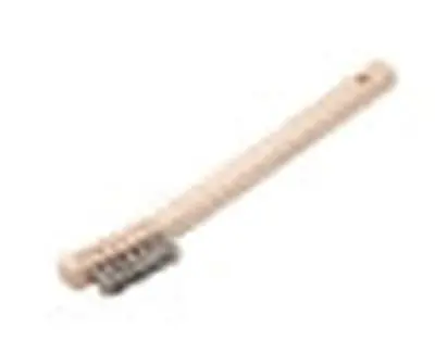 Mill-Rose 73830 Fine Wire Scratch Brush Curved Wood Handle Utility 3 X 7 Row