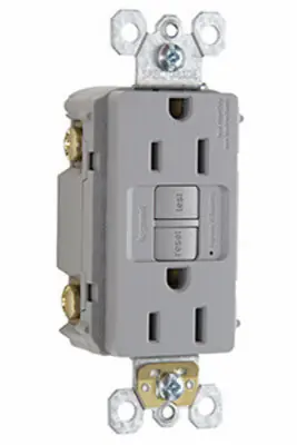 True Value 1597NTLTRNICC4 Pass & Seymour GFCI Receptacle/Night Light, Self Testing, 15A, Almond